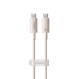 Baseus cable habitat series type-c to type-c 5a 100w 1м, wheat pink