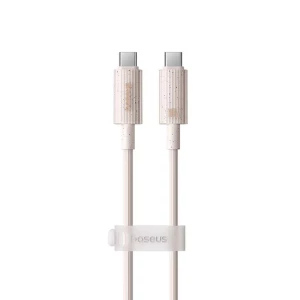 Baseus cable habitat series type-c to type-c 5a 100w 1м, wheat pink