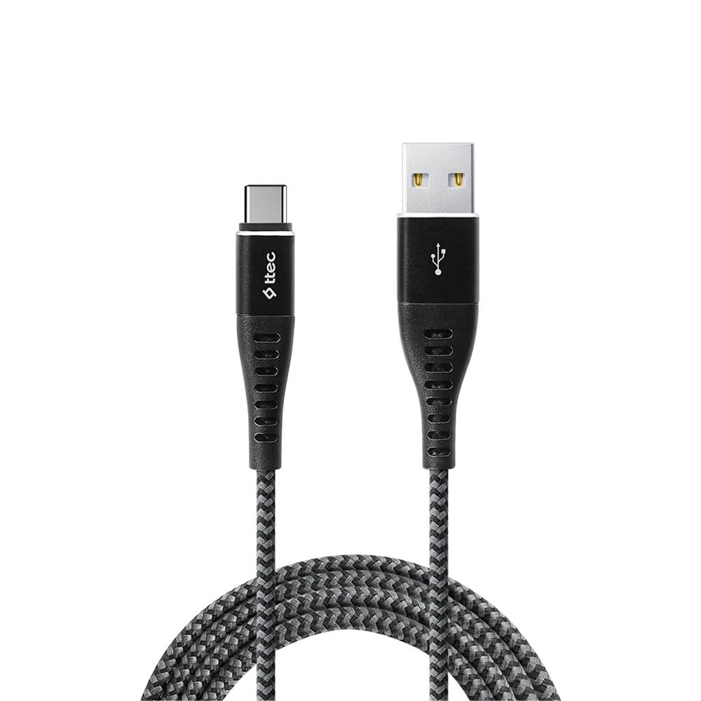 Ttec cable usb to type-c extreme 2.4a (1,5m), space gray 2
