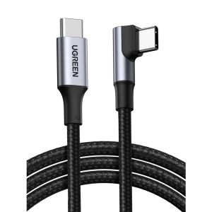 Ugreen cable type-c 3.0 to 90° type-c 3.0 3a 100w 2m us334, black