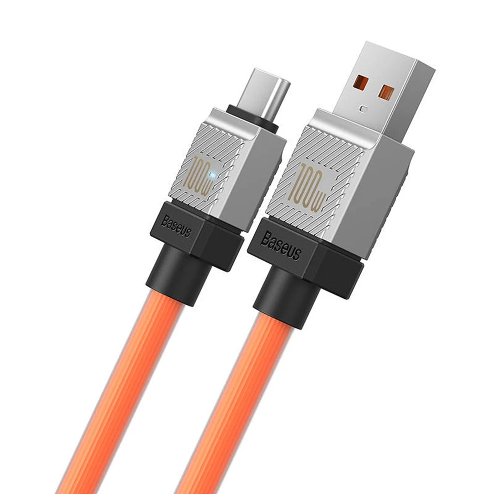 Baseus cable coolplay series usb-a to type-c 5a 100w 1m, orange 2