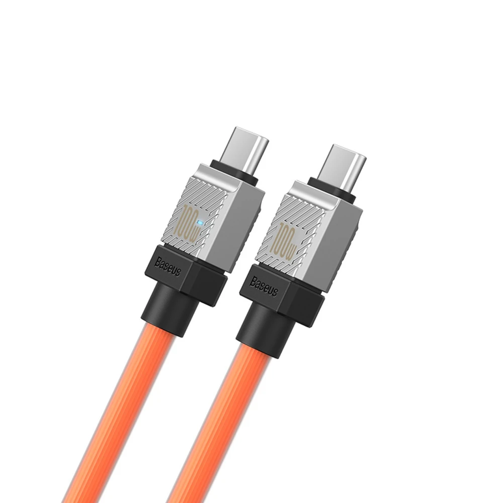 Baseus cable coolplay series type-c to type-c 5a 100w 1м, оранжевый 2