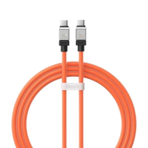 Baseus cable coolplay series type-c to type-c 5a 100w 1м, оранжевый