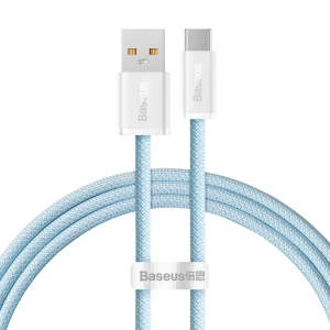 Baseus cable usb-a to type-c 100w 1m dynamic series, blue