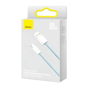Baseus кабель usb-a to type-c 100w 1м dynamic series, синий Thumbnail 3