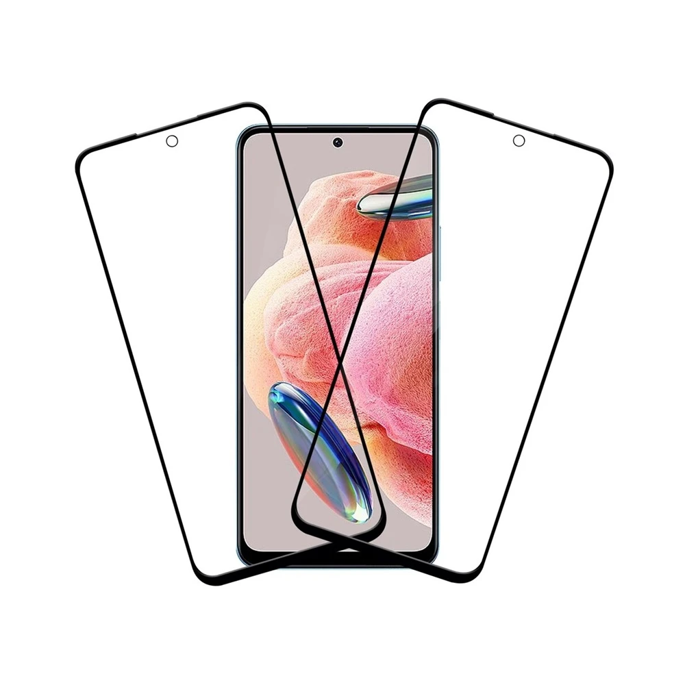Защитное стекло diamond glass 5d для redmi note 12 4g/note 9s/pro/max, черное 2