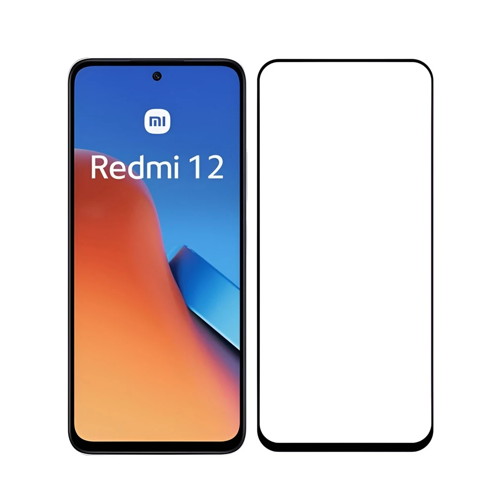 Защитное стекло diamond glass 5d для redmi 12, черное 2