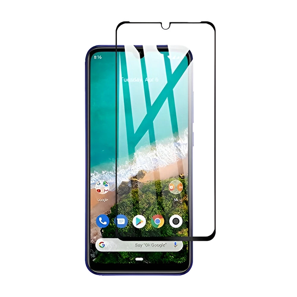 Защитное стекло diamond glass 4d для xiaomi mi a3, черное 3