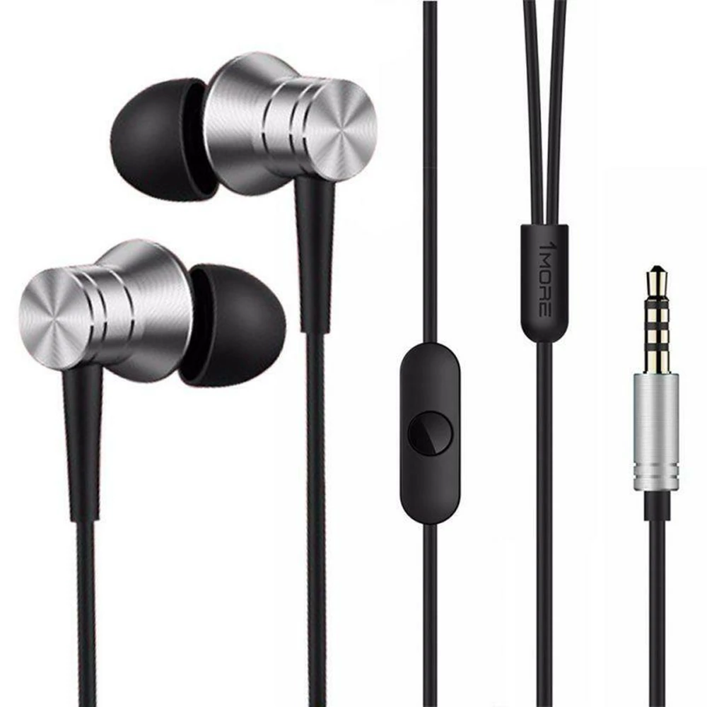 1more earphones 3.5mm piston e1009, silver 2