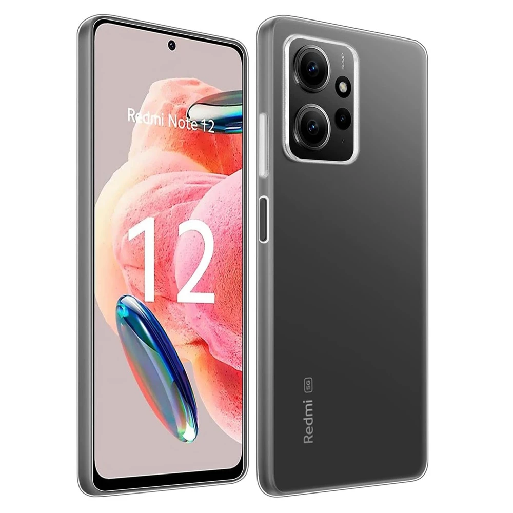 Helmet case tpu soft redmi note 12 4g, clear 3