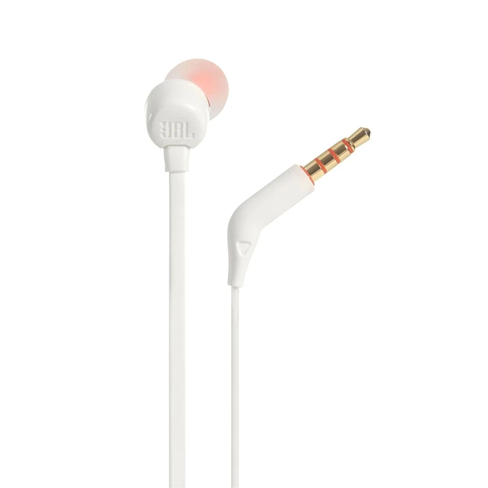 Наушники jbl earphones 3.5mm с микрофоном tune 110, белые 2