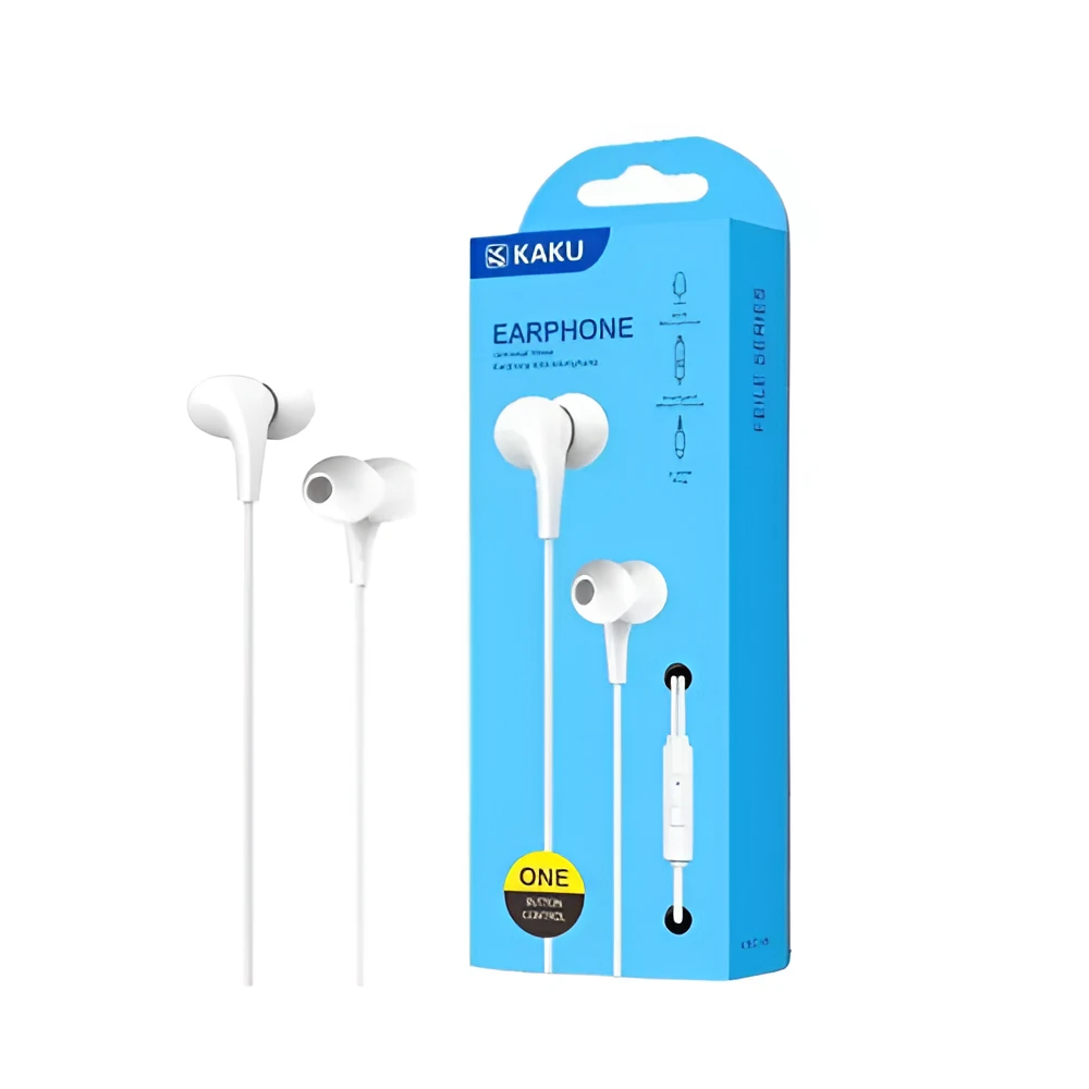Ksiga earphones 3.5mm with mic feile ksc-403, white 2