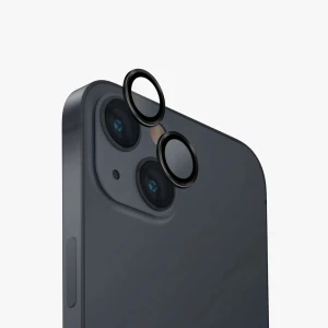 Uniq optix алюминиевый защитный чехол для камеры iphone 15/15 plus/14, черный