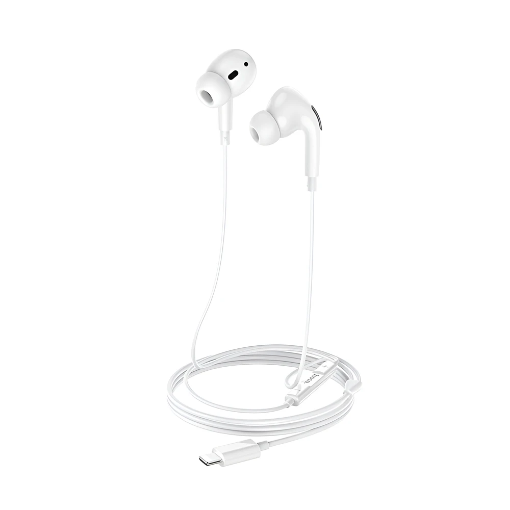 Наушники hoco lightning с микрофоном m1 pro, белые 2