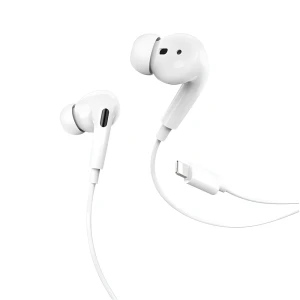 Наушники hoco lightning с микрофоном m1 pro, белые