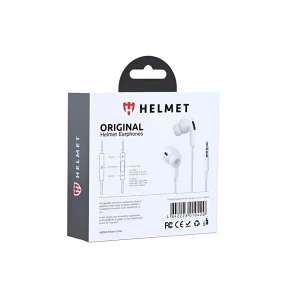 Helmet earphones 3.5mm with mic m2 series, white  Thumbnail 2