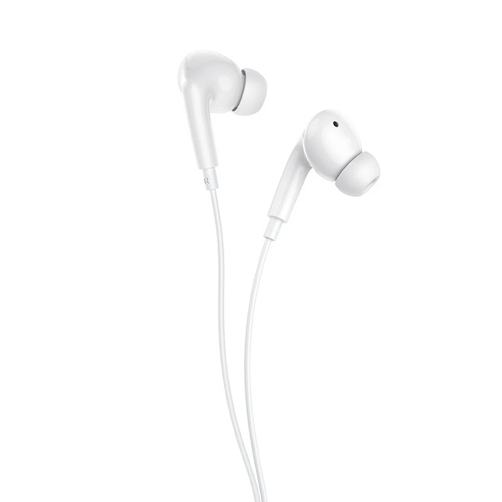 Helmet earphones type-c with mic m2 series, white 2