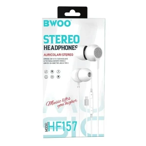 Bwoo earphones type-c with mic hf157, white Thumbnail 2