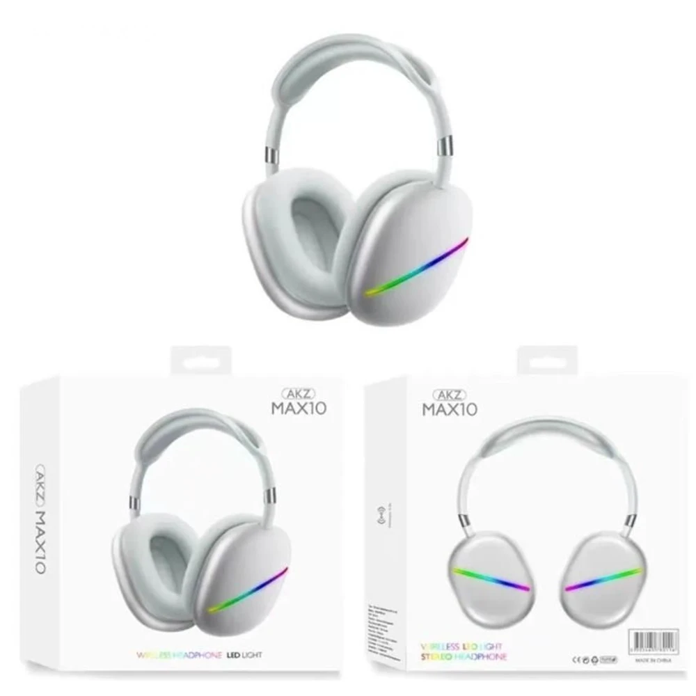 Беспроводные наушники musen akz-max10, серебристые 3