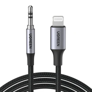 Ugreen aux кабель lightning - 3.5 мм 1 м mfi us315, черный