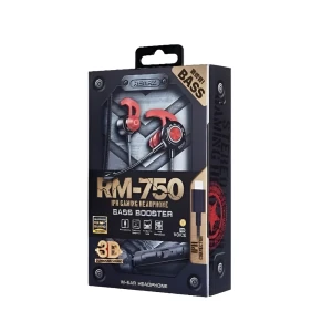 Remax headphone lightning rm-750 gaming, black-red Thumbnail 3