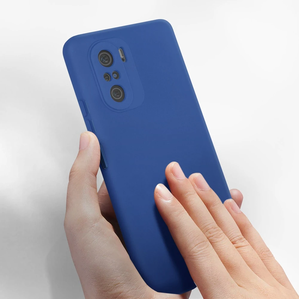 Helmet case liquid silicone xiaomi mi 11i/poco f3, blue 3