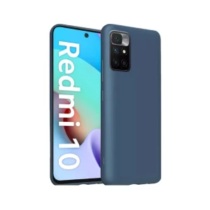 Чехол liquid silicone для redmi 10, синий