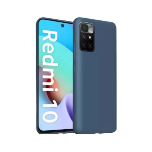 Helmet case liquid silicone redmi 10, blue