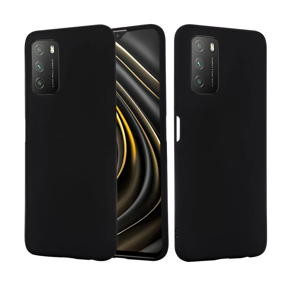 Чехол liquid silicone для xiaomi poco m3, черный 2