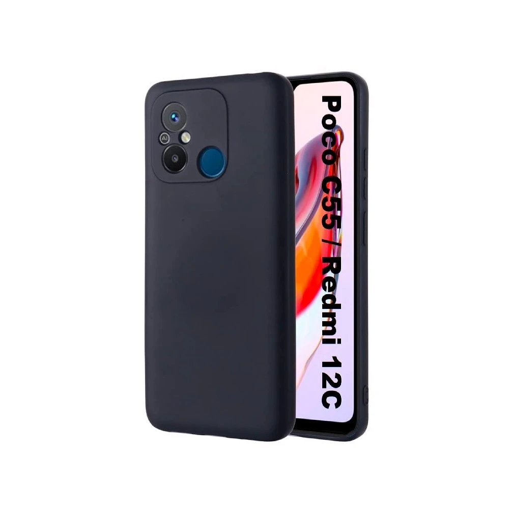 Helmet case liquid silicone redmi 12c, black 2