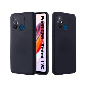 Helmet case liquid silicone redmi 12c, black