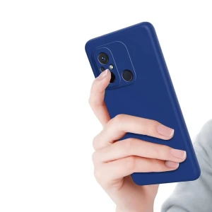 Helmet case liquid silicone redmi 12c, blue
