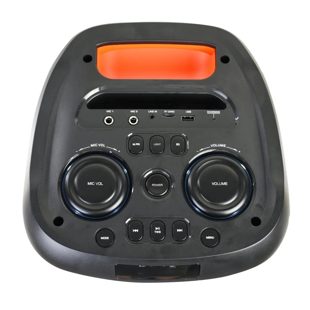 Колонка eden party speaker ed-839 с 2 беспроводными микрофонами 80w, h=72см, черная 3