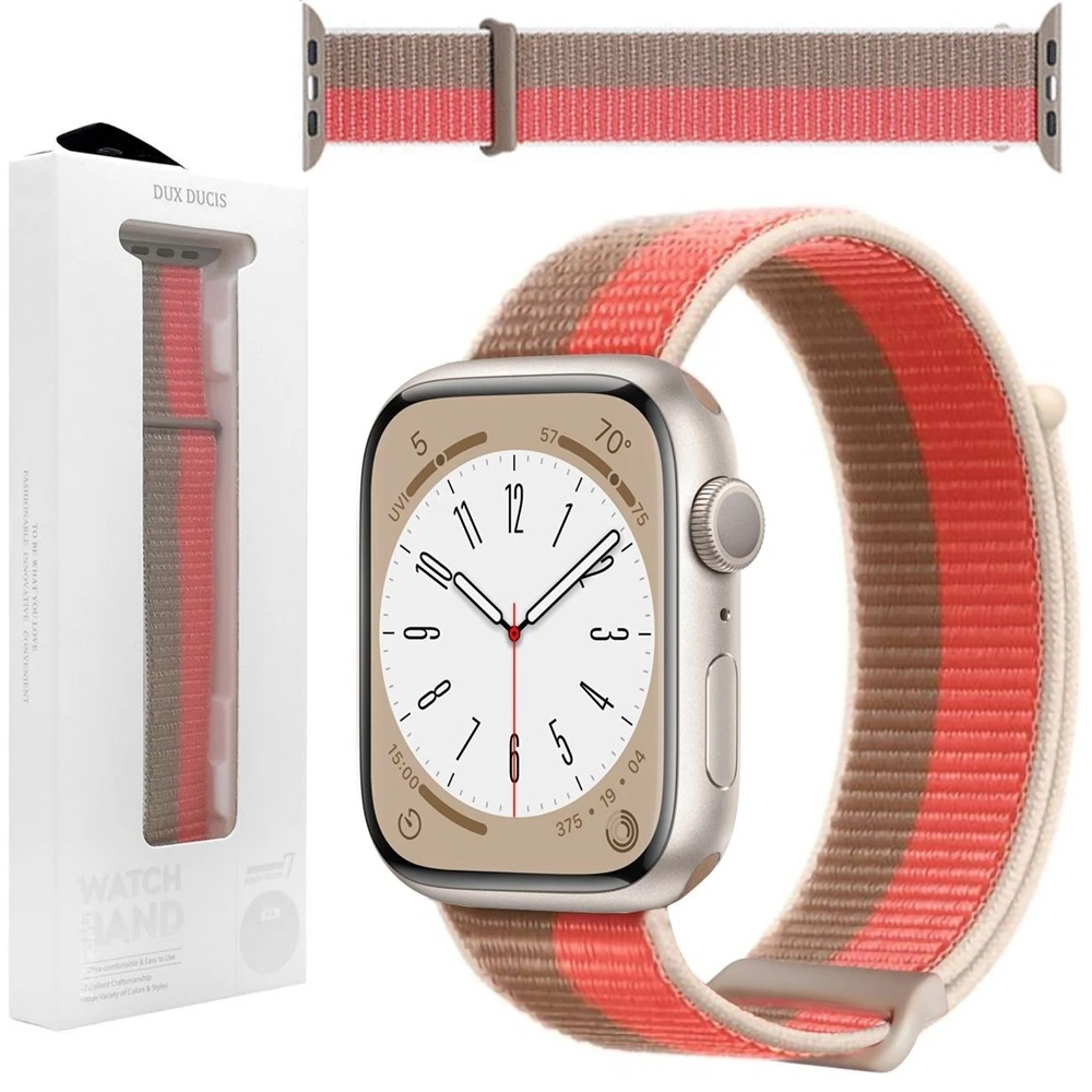 Dux ducis apple watch strap sport version 42mm/44mm/45mm, pomelo pink 3