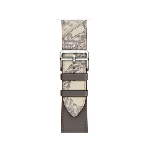 Ремешок vpg rhea series из натуральной кожи для iwatch 38/40/41 мм, серый