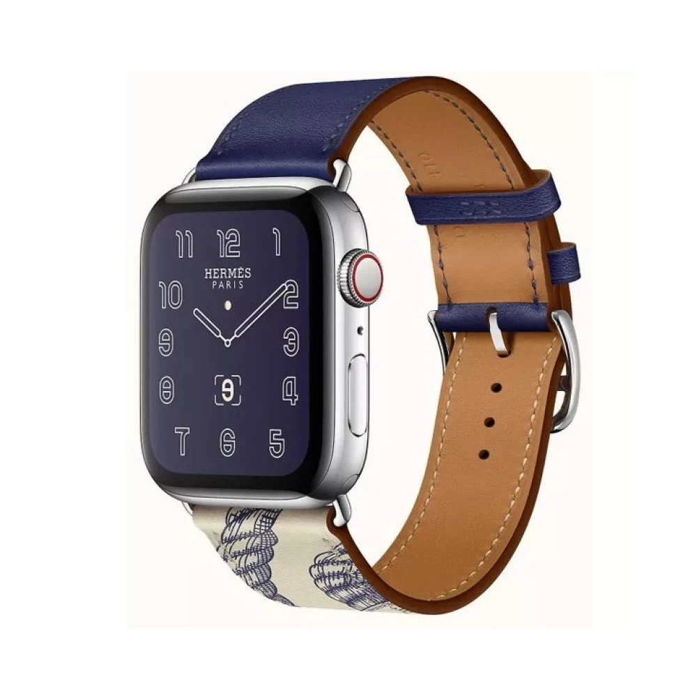 Ремешок vpg rhea series из натуральной кожи для iwatch 38/40/41 мм, синий 3