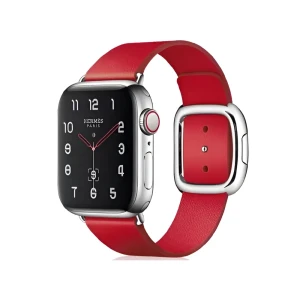 Ремешок vpg tethys series из натуральной кожи для iwatch 38/40/41 мм красный