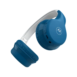 Motorola on-ear headphones with mic bluetooth moto jr300, blue