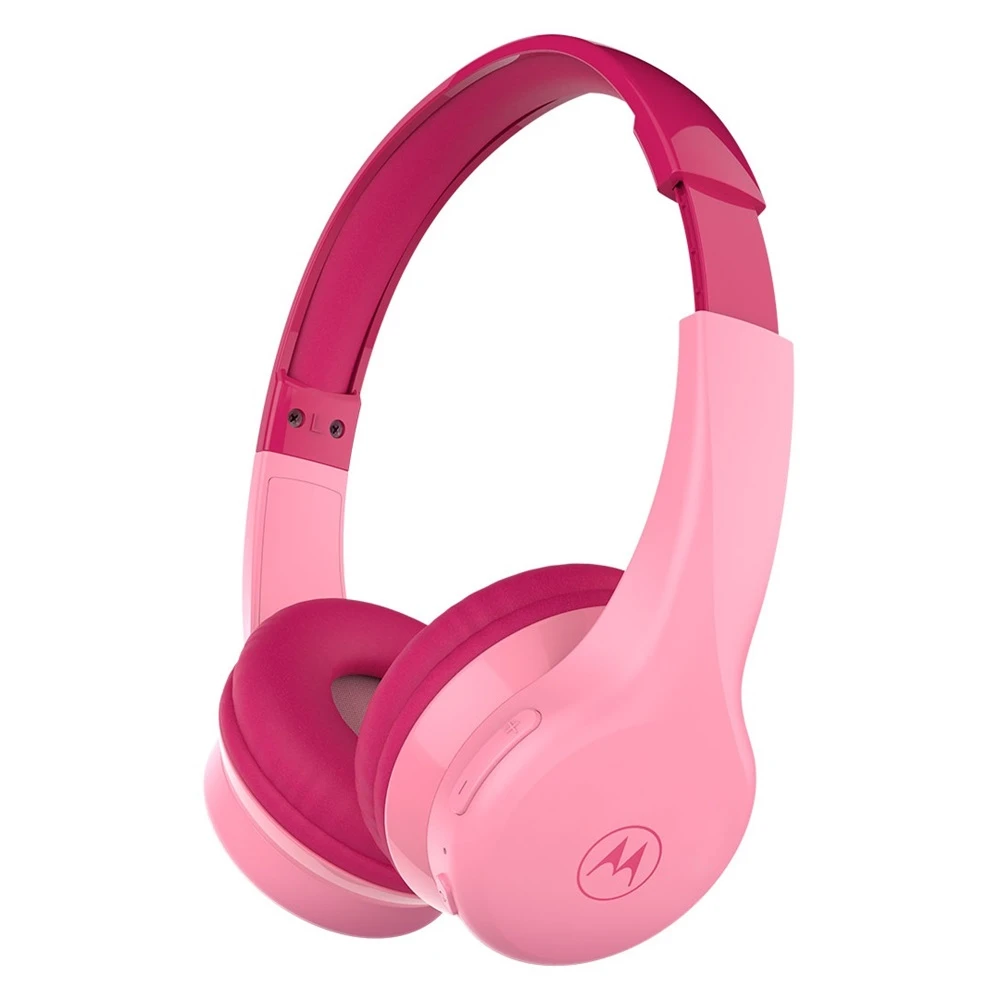 Motorola on-ear headphones with mic bluetooth moto jr300, pink 3