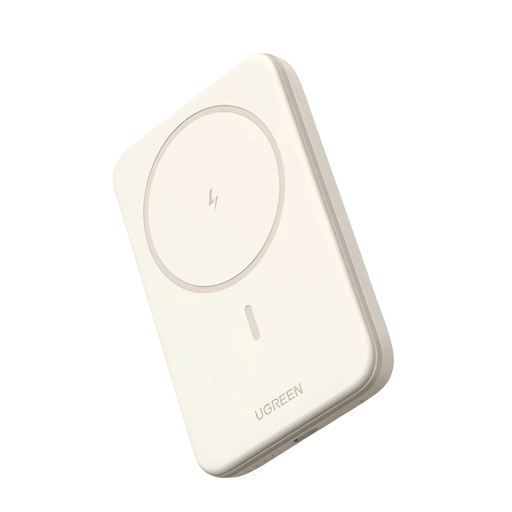 Ugreen power bank mini magnetic wireless qi 10000mah, 20w, бежевый 2