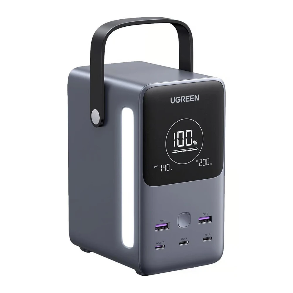 Ugreen power bank с двухсторонней быстрой зарядкой 48000mah, 300w, серый 2
