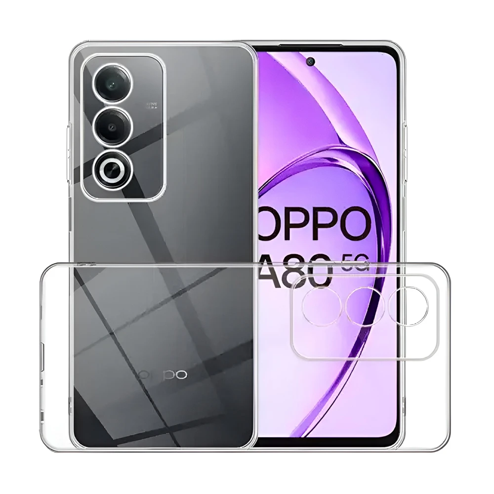 Woo case tpu soft oppo a80, clear 2
