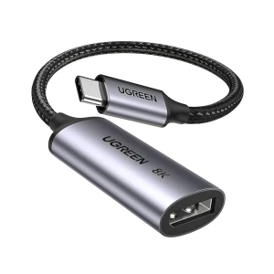 Ugreen adapter type-c 3.0 to displayport 1.4 8k@60hz 0.1m cm654, gray