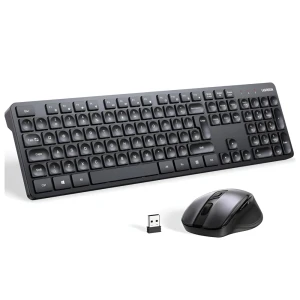 Ugreen wireless combo keyboard and mouse ergonomic us mk006, black