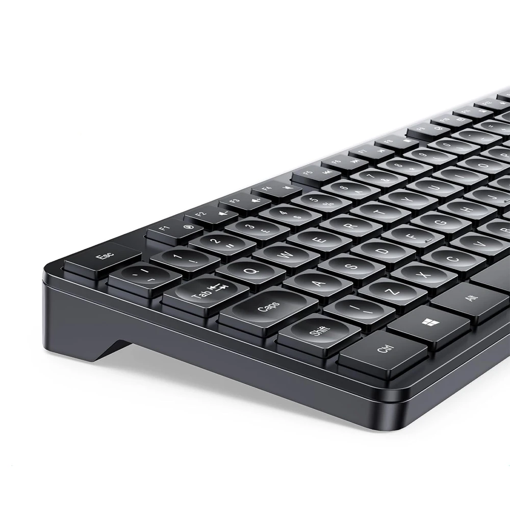 Ugreen wireless combo keyboard and mouse ergonomic us mk006, black 2