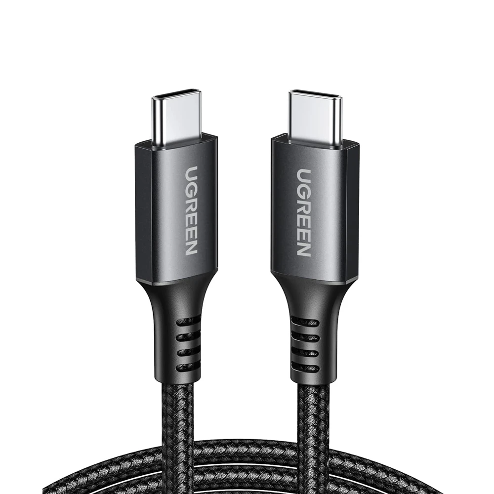 Ugreen кабель type-c to type-c 3a 60w 1м 480mbps, серый 2