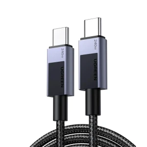 Ugreen кабель type-c to type-c 1м 480mbps 6a 240w l513, серый
