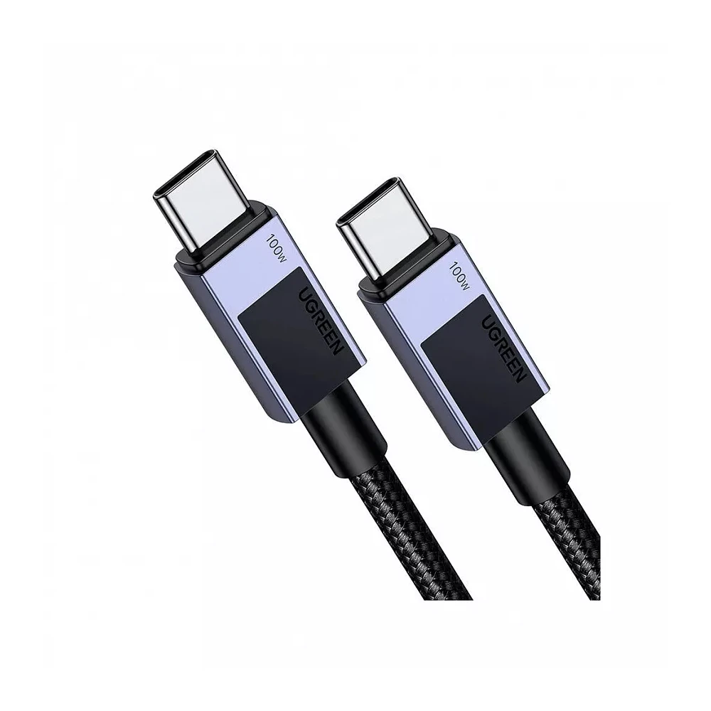 Ugreen кабель type-c to type-c 2м 480mbps 5a 100w, серый 2