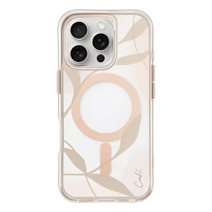 Uniq чехол для iphone 16 pro coehl с magclick зарядкой verdure, spring blossom