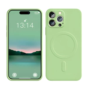 Woo case liquid silicone magsafe iphone 16 pro, green